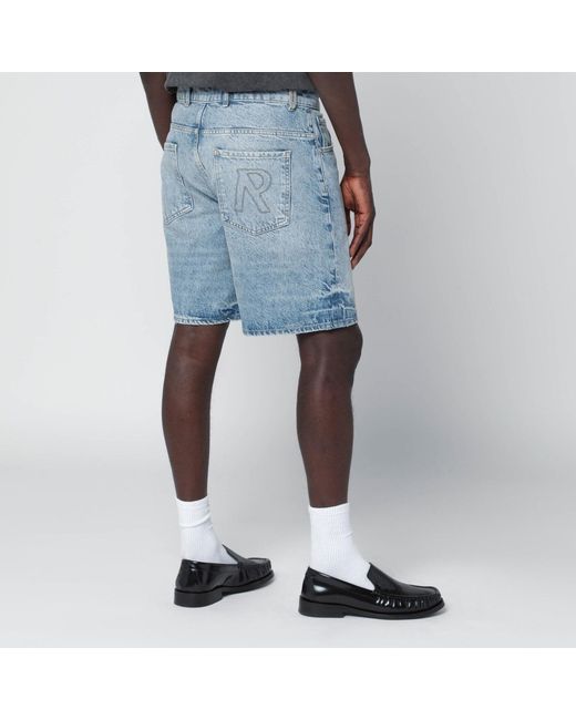 Represent Blue Light Washedeffect Denim Bermuda Shorts for men