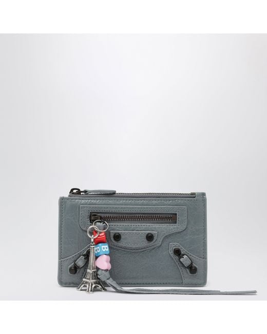 Balenciaga Gray Le City Long Coin And Card Holder