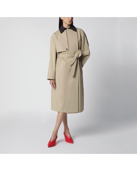 Bottega Veneta Natural Sahara Cotton Trench Coat