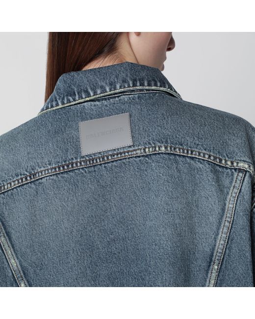 Balenciaga Blue Kick Cotton Denim Jacket