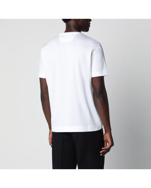 Zegna White Cotton T-Shirt for men