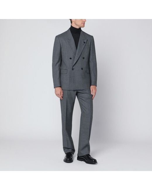 Lardini Gray Wool Trousers for men