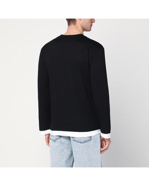 NAMACHEKO Black Cotton Knit Shirt for men