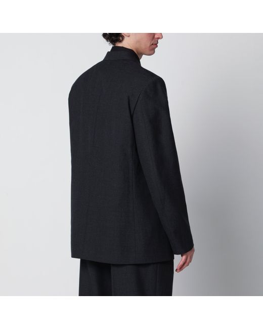 NAMACHEKO Black Single-Breasted Jacket Pattern for men