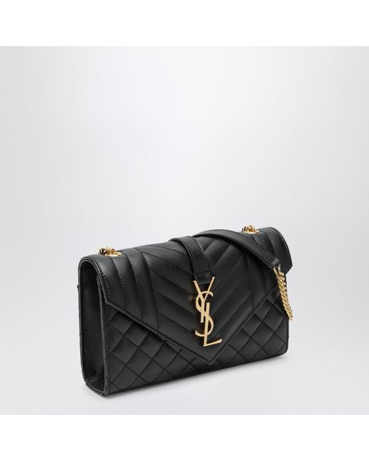 Saint Laurent Black Small Envelope Flap Bag