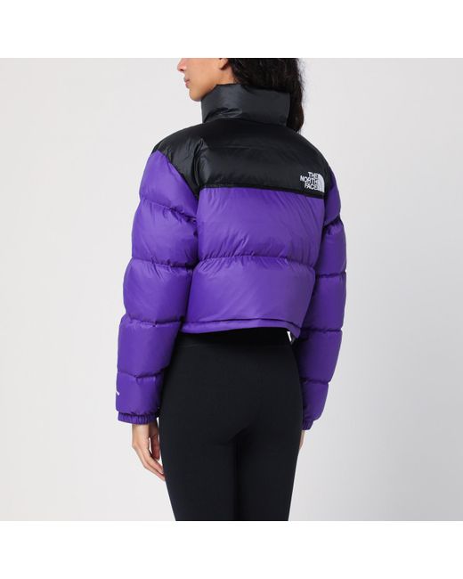 The North Face Purple Down Jacket Nuptse Cropped