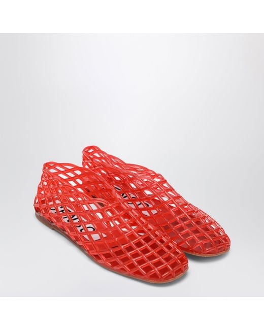 Senso Red Rubber Mesh Ballet Flats