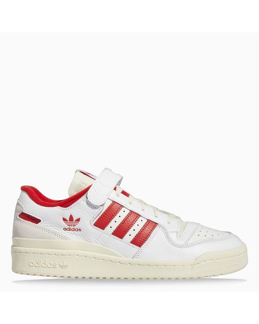 Adidas Originals White /red Forum 84 Low Sneakers