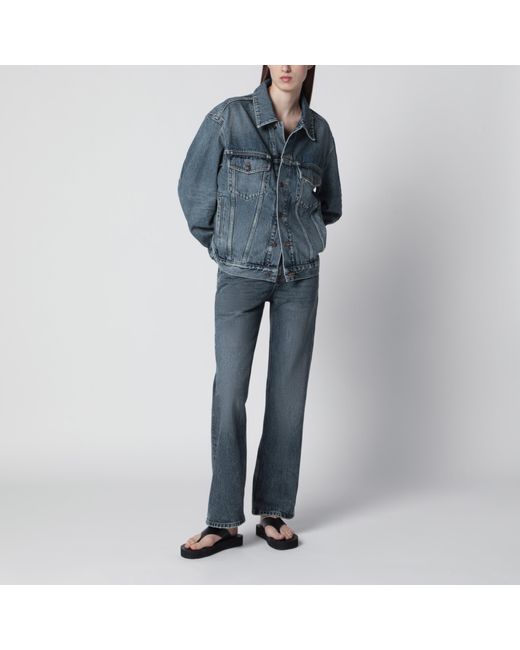 Balenciaga Blue Kick Cotton Denim Jacket