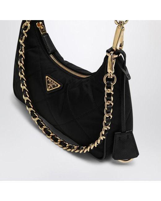 Mini borsa re-edition 1995 chaîne nera di Prada in Black