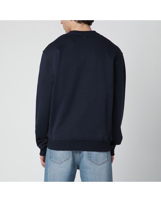 AMI Blue Ami De Coeur Midnight Sweatshirt for men