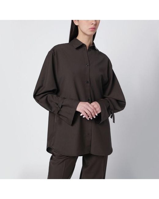 Totême Black Wool Shirt