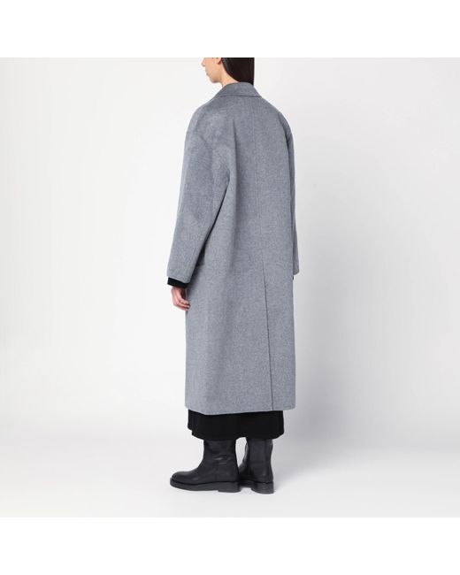 Loulou de Saison Blue Borneo Lds Melange Coat