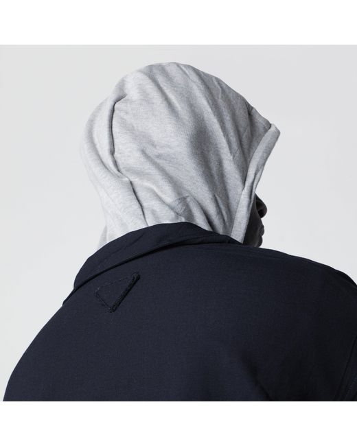 Prada Black Wool Hooded Jacket for men
