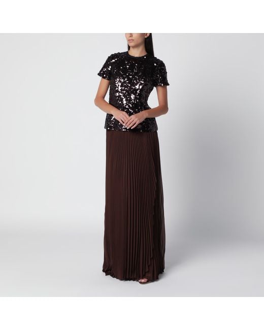 Valentino Brown Long Skirt