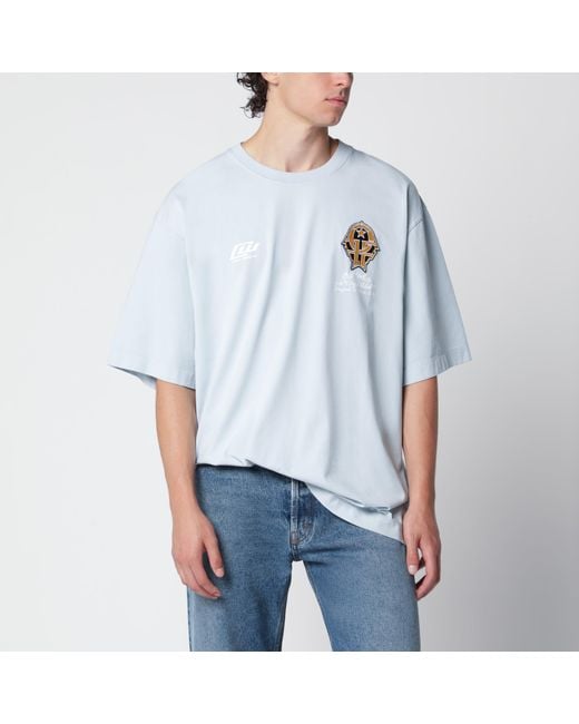 Off-White c/o Virgil Abloh Blue Offwhite Tshirt With Logo Prints for men