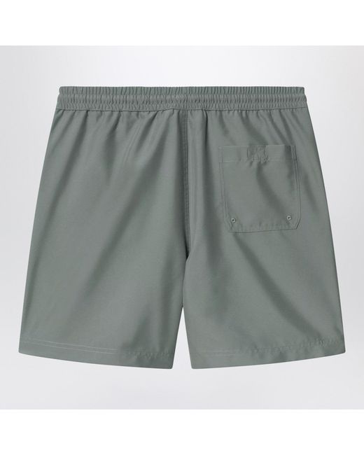 Carhartt Gray Velvet Chase Swim Trunks for men