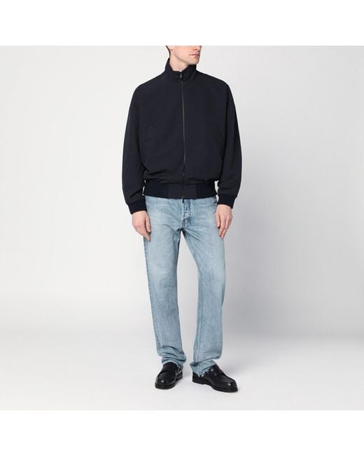 Fear Of God Blue Navy Wool Jacket With Zip for men