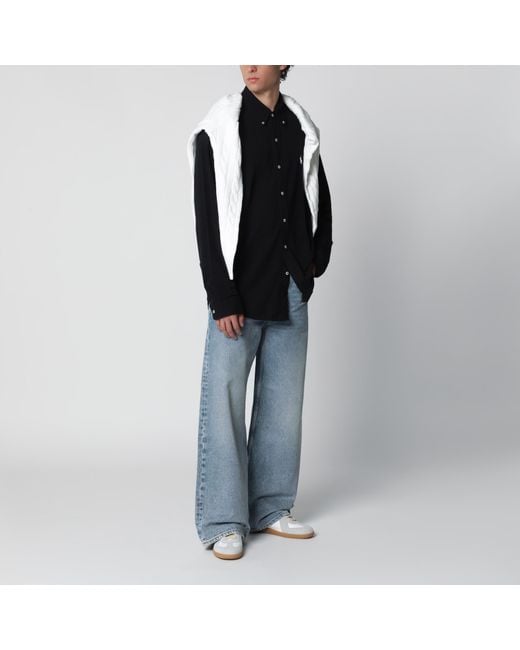 Polo Ralph Lauren Black Featherweight Mesh Shirt for men