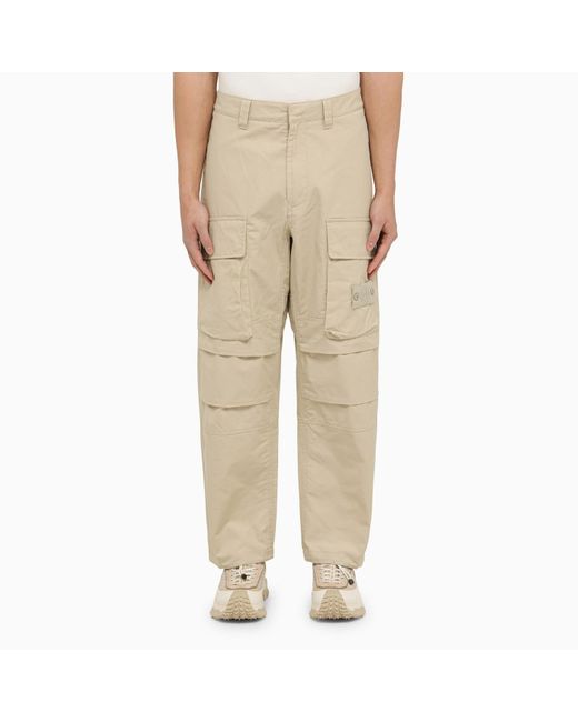 Stone Island Natural Regular Beige Cotton Trousers for men