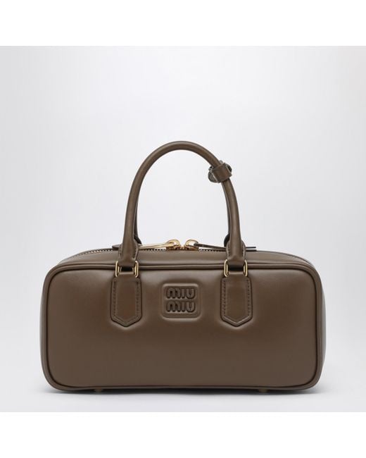 Miu Miu Brown Arcadie Large Tundra Coloured Top Case