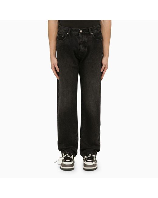 Off-White c/o Virgil Abloh Black Off- Jeans With Logo Patch for men