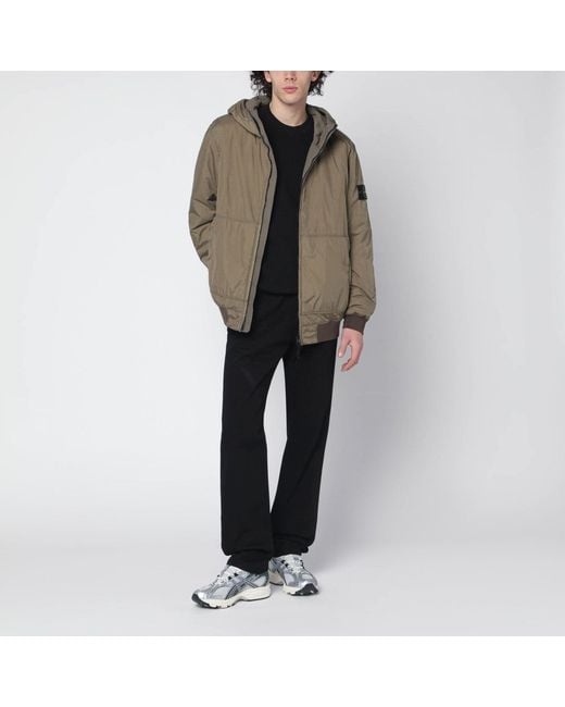 Stone Island Brown Military Lightweight Nylon Jacket for men