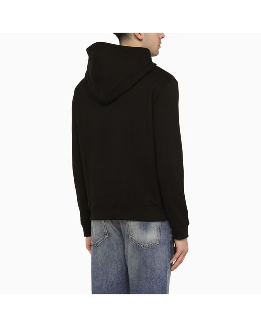 Saint Laurent Black Cotton Hoodie for men