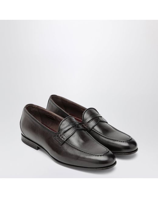 Sturlini Black Savio Leather Loafers for men