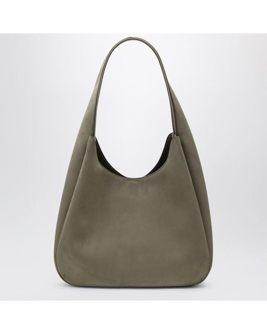 Borsa hobo grande kaki con logo di Stella McCartney in Gray
