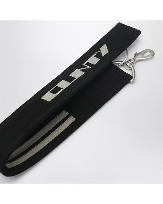 Rick Owens Black Keychain With Strap for men