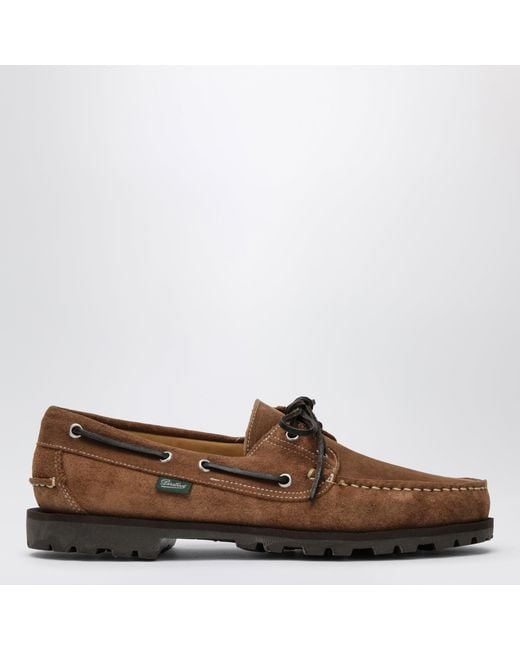 Paraboot Brown Malo Suede Shoes Cognac Color for men