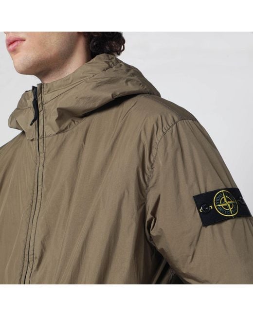 Stone Island Brown Military Lightweight Nylon Jacket for men