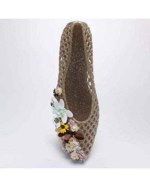 HEAVENLY JELLY Metallic Orchid Ballet Flats