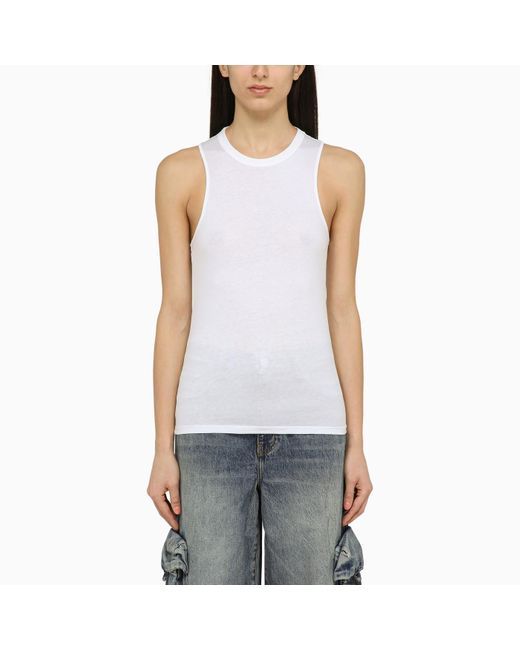 Calvin Klein Blue Tank Top With Braided Back