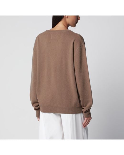 Extreme Cashmere Brown Ben Chai Cashmere V-Neck Sweater