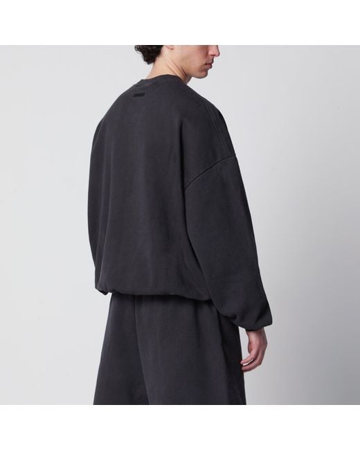 Fear Of God Black Cotton Crewneck Sweatshirt for men