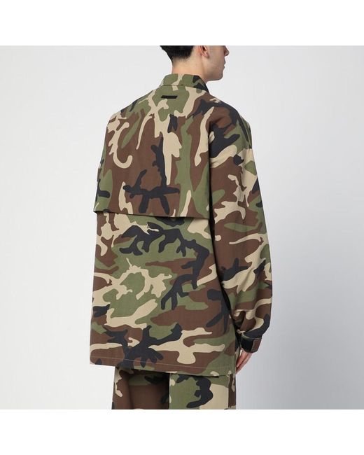 Fear Of God Hemd Mit Tarnmuster Aus Recyceltem Nylon-Mischgewebe in Brown für Herren