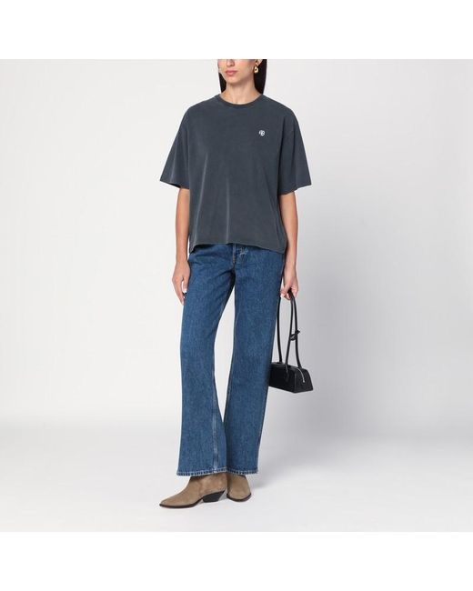 T-Shirt Rudy Empowerment Délavé Anine Bing en coloris Blue