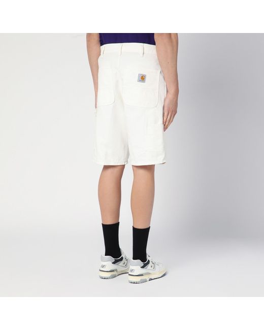 Carhartt White Single Knee Short Wax Coloured Cotton for men