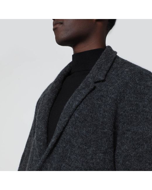 Roberto Collina Black Anthracite Jacket Style Cardigan for men