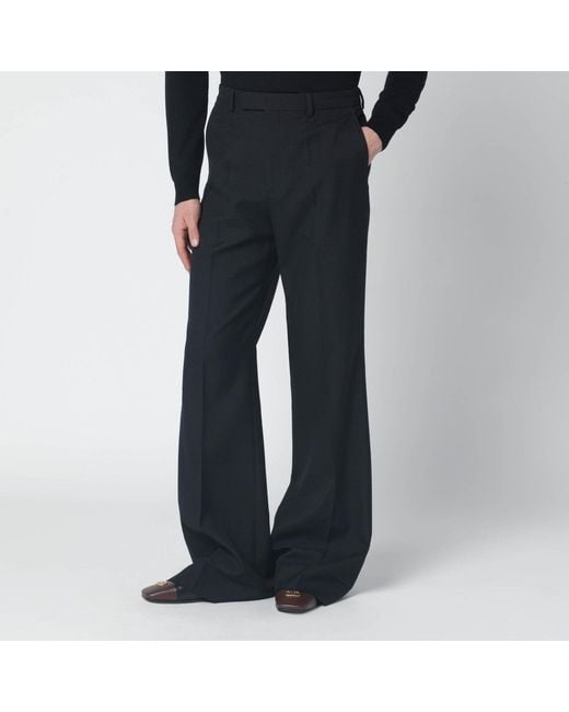 Valentino Black Wool-Blend Trousers for men