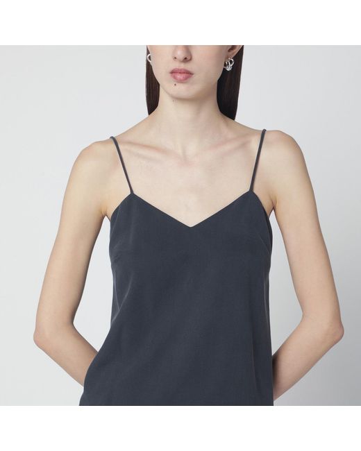 Max Mara Blue Silk Tank Top