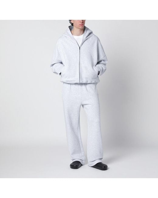 Entire studios Gray Grey Cotton Zip-up Hoodie for men