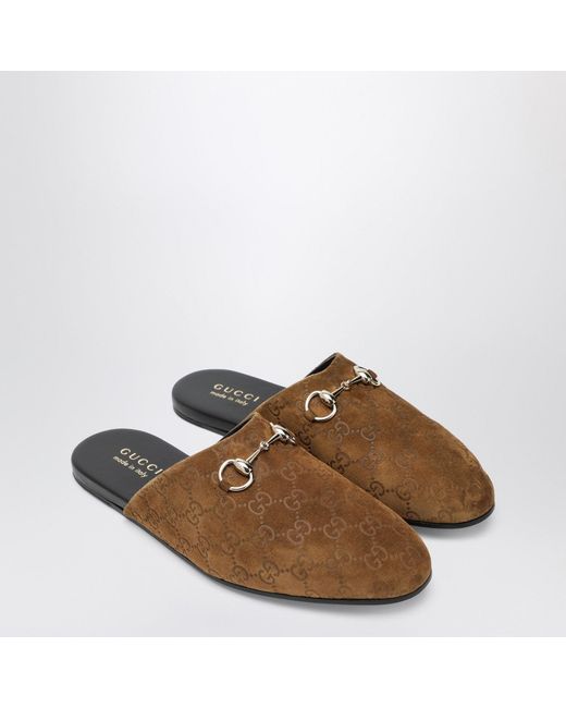 Gucci Brown Menã¢Â‚¬S Sabot With Buckle for men