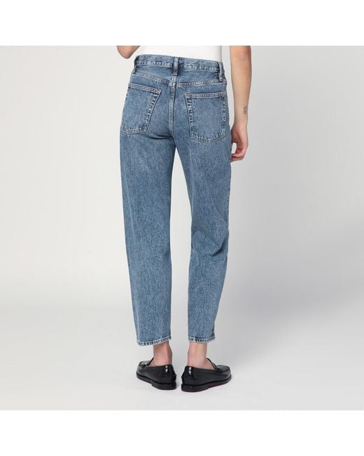 FRAME Blue Washed-Effect Jeans Recycled Material
