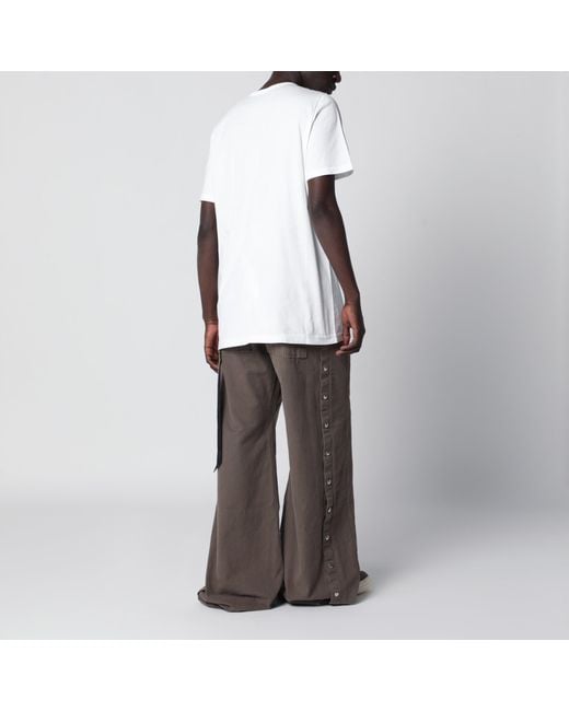 Rick Owens White Temple Level T Cotton Jersey T-Shirt for men