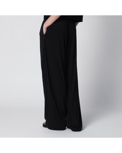 Balenciaga Black Palazzo Trousers With Elastic Waist