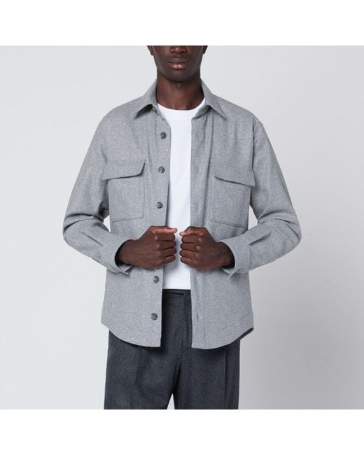 Xacus Gray Overshirt Jacket for men
