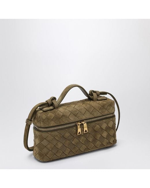 Bottega Veneta Green Bang Bang Vanity Case Mud Suede Bag